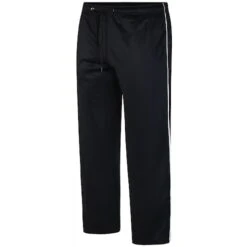 Bigdude Zipped Hem Tracksuit Bottoms Black