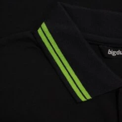 Bigdude Tipped Polo Shirt Black/Green -Kenn Clothing Shop b4fd6682 img 8256