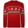 Bigdude Fair Isle Christmas Jumper Red -Kenn Clothing Shop b966f027 bd23jmp06 22 1
