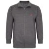 Bigdude Funnel Neck Full Zip Sweatshirt Charcoal -Kenn Clothing Shop bd20f01 07 grey 1