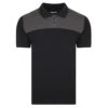 Bigdude Colour Block Polo Shirt Black -Kenn Clothing Shop bd20po1 01 black charcoal 1