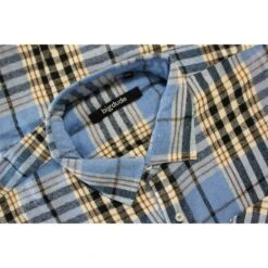 Bigdude Summer Long Sleeve Flannel Shirt Blue -Kenn Clothing Shop c4bcfa7f bd23ls01 20