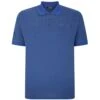 Bigdude Buttoned Pocket Polo Shirt Royal Blue Marl