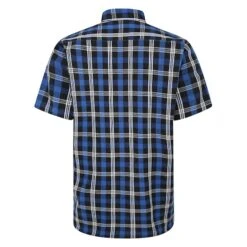 Bigdude Short Sleeve Check Shirt Blue -Kenn Clothing Shop cbdde8bd bd23ss10 01 2