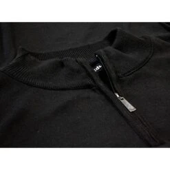 Bigdude Zip Neck Knitted Pullover Black -Kenn Clothing Shop cc856461 img 9939