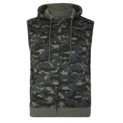 Kenn Clothing Shop 5 Bigdude Hooded Camo Gilet Khaki