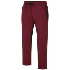 Bigdude Cut & Sew Contrast Panel Joggers Burgundy