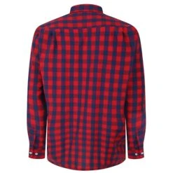 Bigdude Gingham Long Sleeve Shirt Red -Kenn Clothing Shop d72df872 bd23ls07 03 2