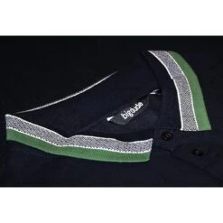 Bigdude Jacquard Contrast Pique Polo Shirt Navy -Kenn Clothing Shop d7fda069 img 1432