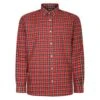 Bigdude Button Down Long Sleeve Check Shirt Bright Red -Kenn Clothing Shop d99a3f4c bd23ls19 09 1