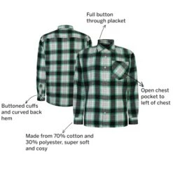Bigdude Summer Long Sleeve Flannel Shirt Green -Kenn Clothing Shop dc521531 111