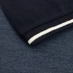 Bigdude Colour Block Zipped Polo Shirt Navy/Denim -Kenn Clothing Shop dd7232b5 img 8691