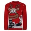Bigdude Reindeer Christmas Jumper Red 1 Bigdude Reindeer Christmas Jumper Red -Kenn Clothing Shop e2c56cb5 bd23jmp03 01 1