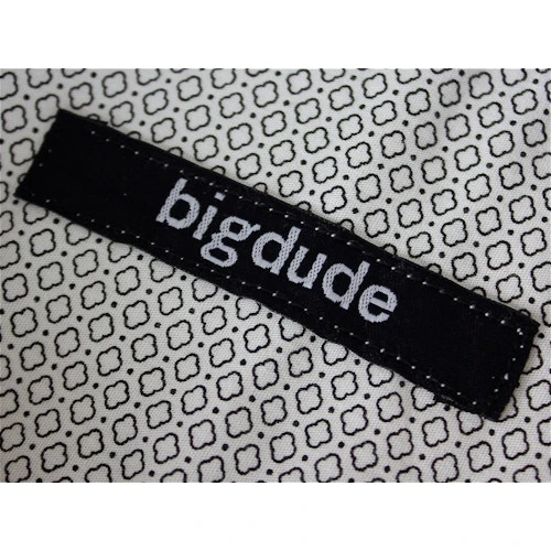 Bigdude Short Sleeve Cotton Woven Abstract Design Shirt White/Back 8 Bigdude Short Sleeve Cotton Woven Abstract Design Shirt White/Back - Image 7