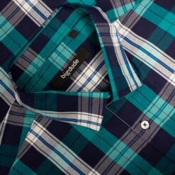 Bigdude Short Sleeve Check Shirt Green -Kenn Clothing Shop f65a4506 img 8850
