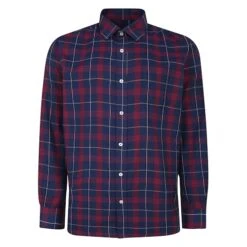 Bigdude Long Sleeve Check Shirt Navy