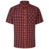 Bigdude Gingham Short Sleeve Shirt Orange -Kenn Clothing Shop fb99b3b2 bd23ss07 01 1