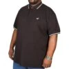 Bigdude Tipped Polo Shirt Black/Blue -Kenn Clothing Shop img 0012 clipped rev 1 1