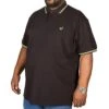 Bigdude Tipped Polo Shirt Black/Green -Kenn Clothing Shop img 0018 clipped rev 1