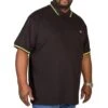 Bigdude Tipped Polo Shirt Black/Yellow -Kenn Clothing Shop img 0030 clipped rev 1