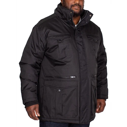 Bigdude Full Zip Parka Coat Black 5 Bigdude Full Zip Parka Coat Black - Image 3