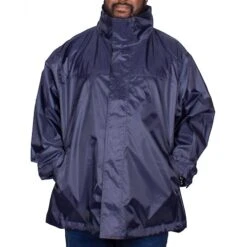 Bigdude Showerproof Packaway Rain Jacket Navy -Kenn Clothing Shop img 1935 clipped rev 1
