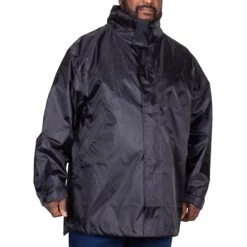 Bigdude Showerproof Packaway Rain Jacket Black -Kenn Clothing Shop img 1938 clipped rev 1