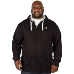 Bigdude Fleece Full Zip Hoody Black -Kenn Clothing Shop img 4840 clipped rev 1