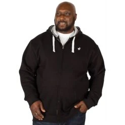 Bigdude Fleece Full Zip Hoody Black -Kenn Clothing Shop img 4843 clipped rev 1 1