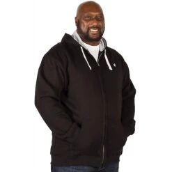 Bigdude Fleece Full Zip Hoody Black -Kenn Clothing Shop img 4846 clipped rev 1 1