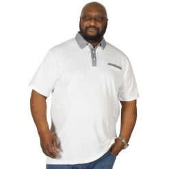 Bigdude Contrast Jersey Polo Shirt White -Kenn Clothing Shop img 6162 clipped rev 1