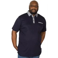 Bigdude Contrast Jersey Polo Shirt Navy -Kenn Clothing Shop img 6172 clipped rev 1