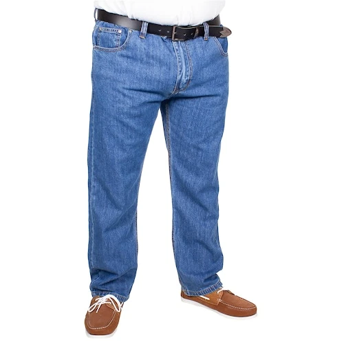 Bigdude Elasticated Waist Jeans Mid Wash 5 Bigdude Elasticated Waist Jeans Mid Wash - Image 3