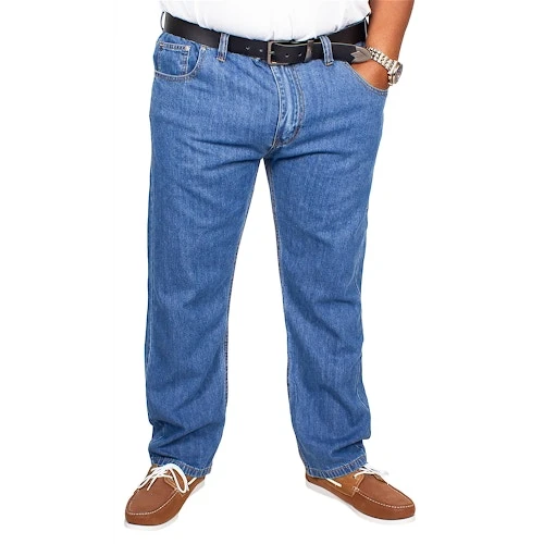 Bigdude Elasticated Waist Jeans Mid Wash 6 Bigdude Elasticated Waist Jeans Mid Wash - Image 4