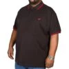 Bigdude Tipped Polo Shirt Black/Red -Kenn Clothing Shop img 9989 clipped rev 1