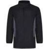 Bigdude Lightweight Contrast Panel Showerproof Jacket Black -Kenn Clothing Shop m30a0202