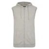 Bigdude Loop Back Sleeveless Hoody Grey Marl -Kenn Clothing Shop summer gilet grey marl 1
