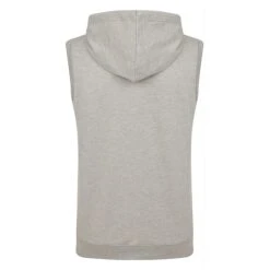 Bigdude Loop Back Sleeveless Hoody Grey Marl -Kenn Clothing Shop summer gilet grey marl 3