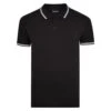 Bigdude Tipped Polo Shirt Black -Kenn Clothing Shop tipped pique polo black 1