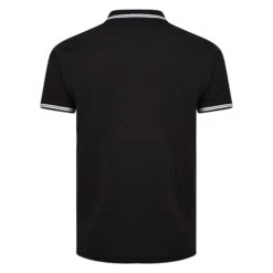 Bigdude Tipped Polo Shirt Black -Kenn Clothing Shop tipped pique polo black 3