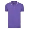 Bigdude Tipped Polo Shirt Purple -Kenn Clothing Shop tipped pique polo purple 1