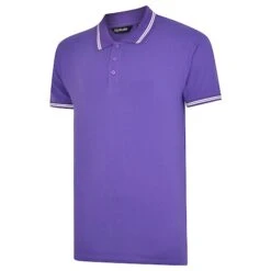 Bigdude Tipped Polo Shirt Purple -Kenn Clothing Shop tipped pique polo purple 2